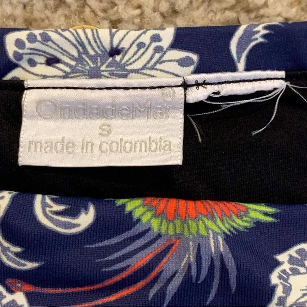 OndadeMar Swimwear Women's Birds Ruffle Bikini Bottom. Size small EUC - Picture 7 of 7